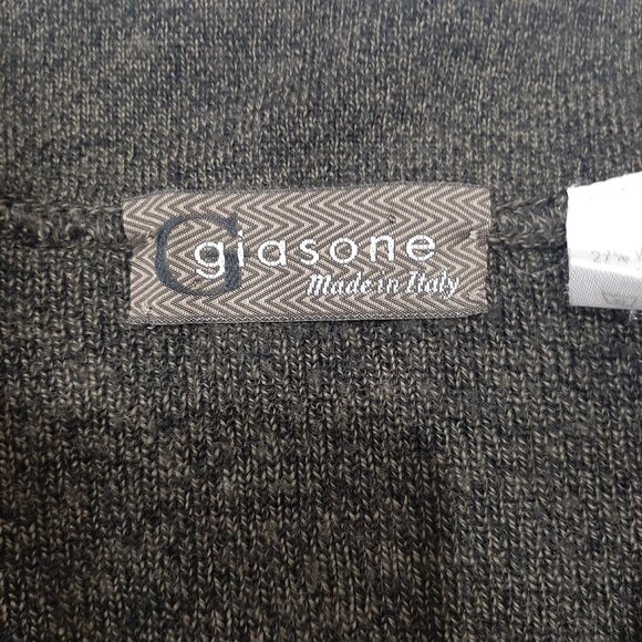 Minimalist Giasone Italian made polo oversized wool sweater - Picture 6 of 16